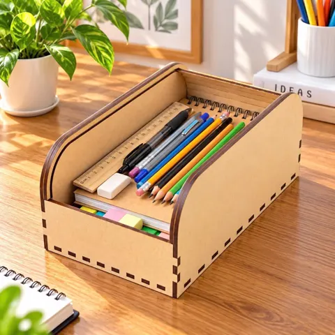 Hộp đựng đồ cá nhân, đồ dùng học tập có nắp cuộn phong cách cơ khí