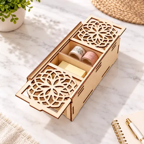 Hộp nắp trượt hoạ tiết hoa văn mandala