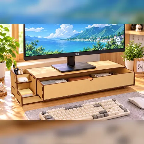 Kệ để bàn đặt màn hình máy tính đựng đồ dùng cá nhân